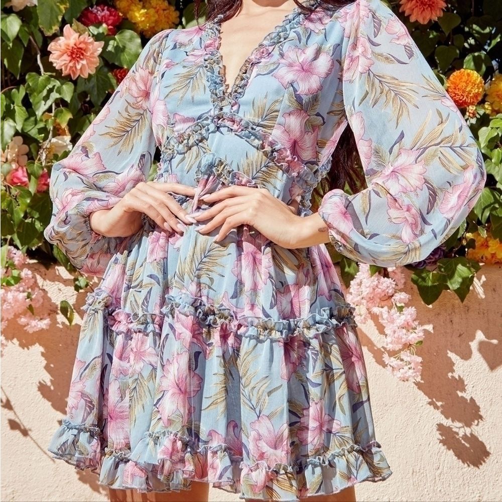 In a Ruffle Mini Dress